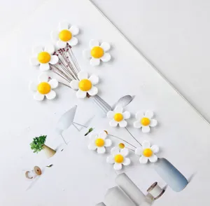 Acrylic 5-petal sunflower flower base DIY handmade hair accessory earring jewelry component