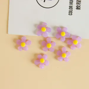Cute flower acrylic loose beads DIY handmade necklace bracelet jewelry making accessories.