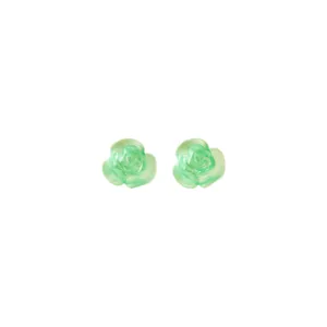 Matte frosted rose resin stud earrings DIY handmade jewelry accessories components for women daily wear.