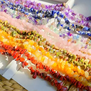 Colorful irregular chipped stone bead strands DIY jewelry accessories for earrings