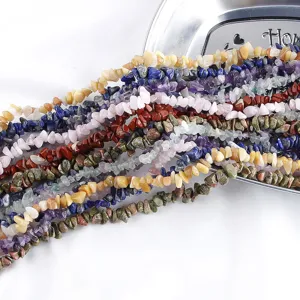 Colorful irregular stone chip beads strands for DIY handmade jewelry earrings crafting detail