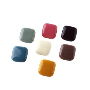 Cabochon quadrati in resina colorata per orecchini fai da te e accessori per bigiotteria