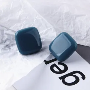 Cabochon per orecchini in resina quadrata blu accessori per gioielli fai da te fatti a mano