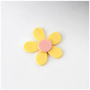 Acrylic colorful flower charm DIY jewelry material accessory for cute handmade earrings