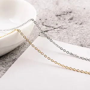 18k Gold Plated Copper Fine Chain DIY Jewelry Making Material Metal Link O Chain For Earrings Necklaces Craft Supplies