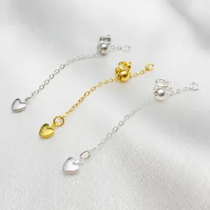 Catena di Estensione con Ciondolo a Cuore in Rame Conservazione del Colore Catena Regolabile Accessori per Gioielli Fai da Te