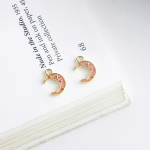 DIY legering oliedruppel maan ster hangers voor handgemaakte sieraden maken oorbellen.