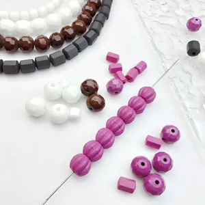 DIY artigianato ceramica perline opache assortite tonde zucca per braccialetto collana