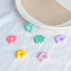 Colorful PVC Soft Pottery Flower Patches DIY Handmade Hair Accessories And Earring Jewelry Craft Materials