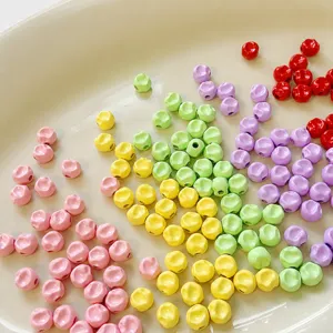 Colorful fig shaped loose beads for DIY phone chain bracelet handmade jewelry accessories.