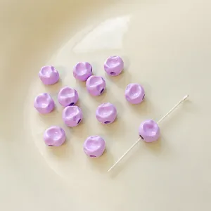Purple irregular fig alloy loose beads detail, ideal for DIY handmade bracelet making.