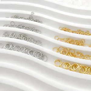 18K Gold Plated Brass Jump Rings Open Connecting Rings Soldering Jump Rings For DIY Jewelry Making Crafts Findings Accessories