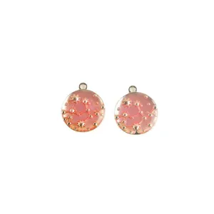 DIY legering ster sterrenbeeld hanger bedels, schattige roze emaille sieraden accessoires.