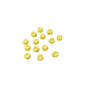 Yellow irregular fig alloy loose beads for DIY phone chains and bracelets main view.
