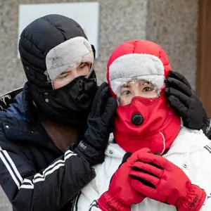 Bonnet aviateur d'hiver imperméable avec lunettes et masque facial pour sport extérieur.