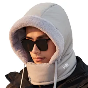 Winter warm riding face mask cap thickened windproof fleece hood for men and women
