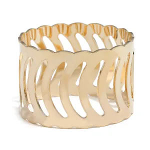 Gold metal hollow napkin ring table setting decorative napkin holder elegant table accessory