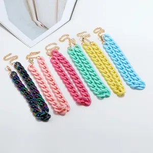 Bunte acryl grobe ketten halskette bonbon farbe statement schmuck mode accessoires