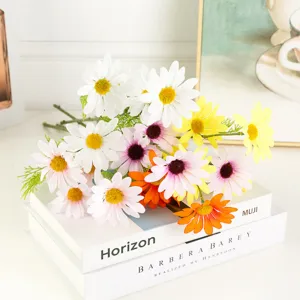 Artificial daisy flower bouquet home decor faux flowers colorful floral arrangement for wedding party