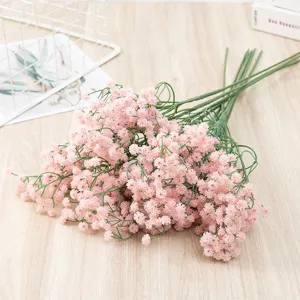 Artificial pink baby's breath bouquet for home decor DIY flower arrangement wholesale