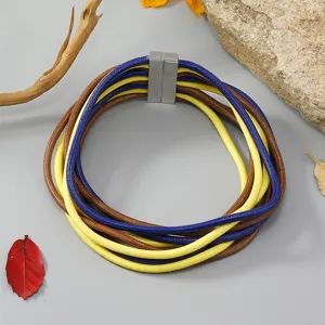 Bohemian meervoudige touwketting met magnetische sluiting, stijlvolle etnische sieraden.