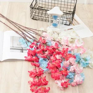 Artificial Cherry Blossom Branches Fake Flowers Silk Floral for Wedding Home Party Decor