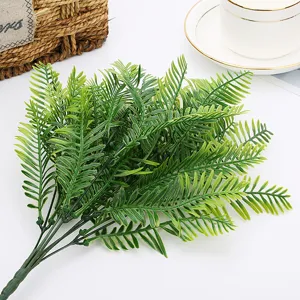 Foglie di felce artificiali pianta finta plastica fogliame verde bouquet decorazione