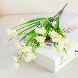 Fleurs artificielles en plastique plantes vertes décoration de bureau arrangement floral