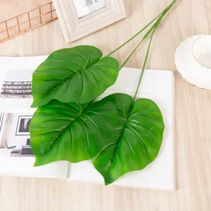 Feuilles de monstera artificielles plante verte de simulation fausses feuilles décor
