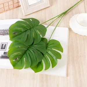 Feuilles de monstera artificielles branche de plante verte pour décoration d'intérieur