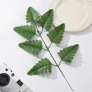 Artificial fern leaf green plant decoration for floral arrangement wedding home decor