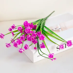 Fleurs artificielles bouquet violet plante plastique fausse fleur deco bureau maison