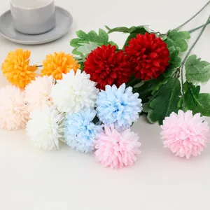 Artificial chrysanthemum bouquet multi-color floral arrangement for home decor wedding party