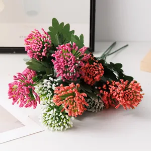 Artificial Foam Flower Milan Fruit Stem Home Wedding Hotel Decorative Bonsai Floral Arrangement Photography Props