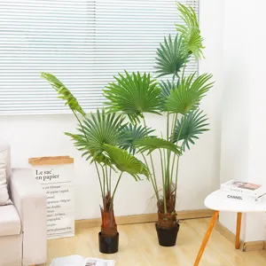 Palma a ventaglio artificiale in vaso decorazione d'interni nordica pianta verde da salotto