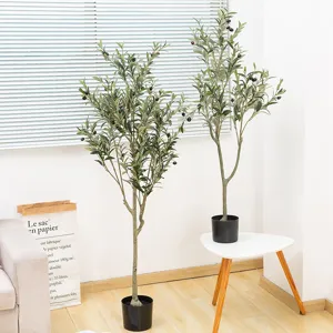 Pianta in vaso di olivo artificiale decorazione nordica pianta verde da pavimento ornamento