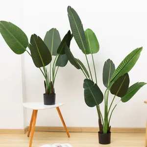 Pianta di banano artificiale in vaso stile nordico per decorazione d'interni verde pianta