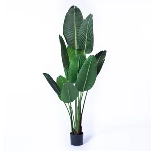 Pianta di palma del viaggiatore artificiale in vaso decorazione verde da terra nordica