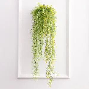 Artificial hanging plant wall decor golden bell willow green vine floral for home