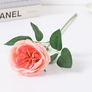 Finta rosa stelo singolo composizione floreale decorazione per casa e matrimonio.