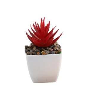Artificial mini succulent potted plant home decor green plastic plant desk decoration