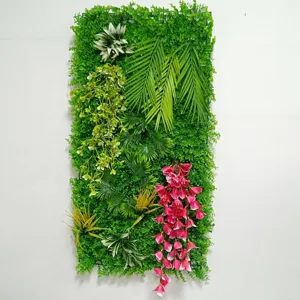 Pannello per Parete di Piante Artificiali Resistente ai Raggi UV Decorazione Murale di Verde Finto Sfondo di Piante Per Decorazione Murale Ufficio
