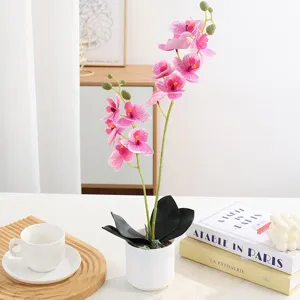 Plante en pot d'orchidée Phalaenopsis artificielle fausse fleur décoration d'intérieur.