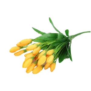 Artificial yellow flower bouquet home decor fake floral arrangement for dining room table
