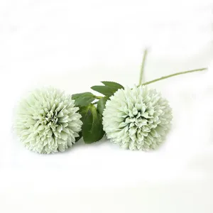 Artificial ball chrysanthemum silk flower bouquet for home decor and wedding background