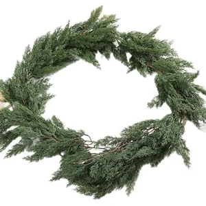 Künstlicher Weihnachts-Tannenkranz Grüne Tannenzweige Türhänger Wanddeko für die Feiertage