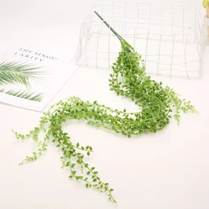Künstliche Perlenkette Hängende Sukkulente, realistischen grüne Kunst-Pflanze für Hochzeit.