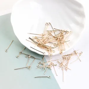 Gold color 9-pin jewelry findings for DIY handmade earrings and necklace craft making.