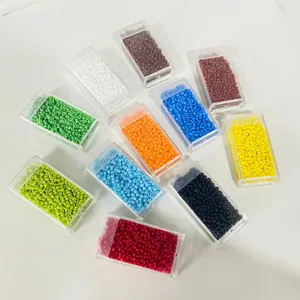 2mm colorful frosted matte glass seed beads DIY handmade bead necklace jewelry accessories