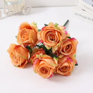 Bouquet di rose artificiali fiori finti decorazione per la casa matrimonio composizione floreale